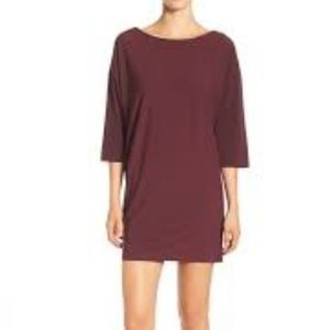 Nordstrom Leith dolman tunic dress burgundy - M